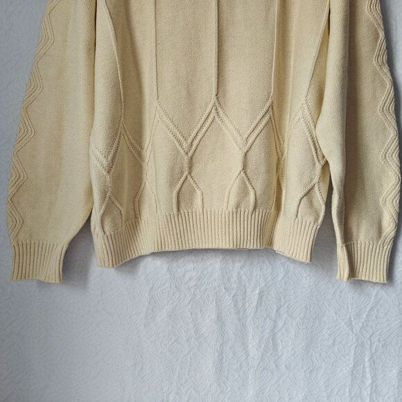 Vintage COOPER Wool Blend Sweater Beige Size Large - Picture 6 of 10